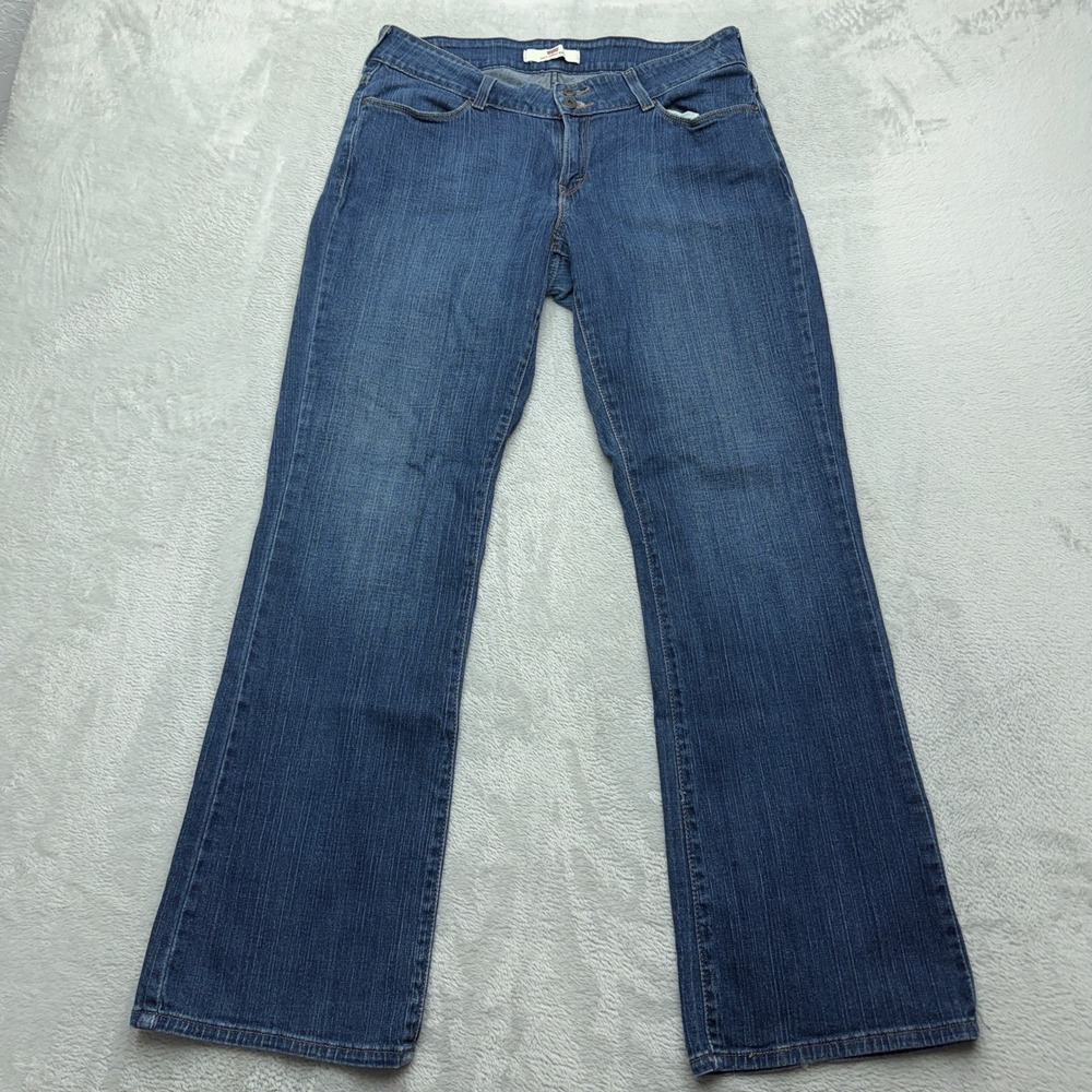 Levis Jeans Womens 12M Blue 529 Curvy Bootcut Denim Flap Pocket Stretch Pants